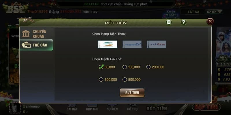 Hệ thống rút tiền tại B52club có gì nổi bật?