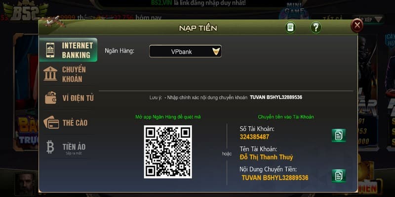 Lý do nên nạp tiền B52club thay vì chơi thử